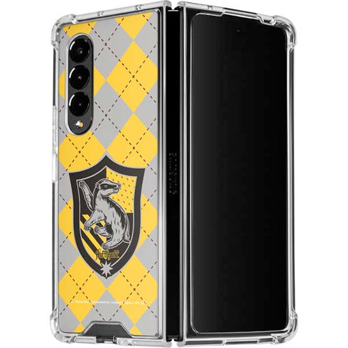 Wizarding World Harry Potter Hufflepuff Crest Galaxy Z Fold4 5G Clear Case